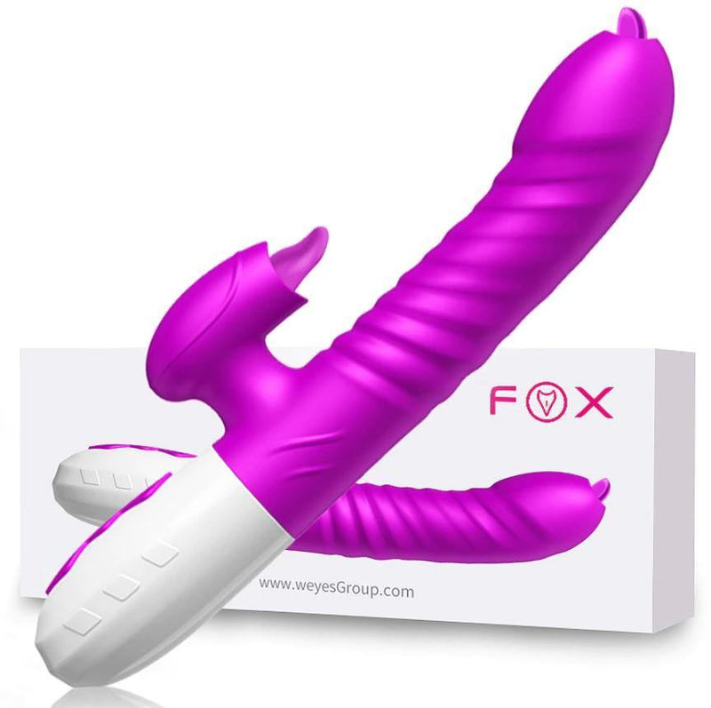 BigLove FOX - Vibrador Rabbit Consolo Vai e Vem com Simulador de Sexo Oral