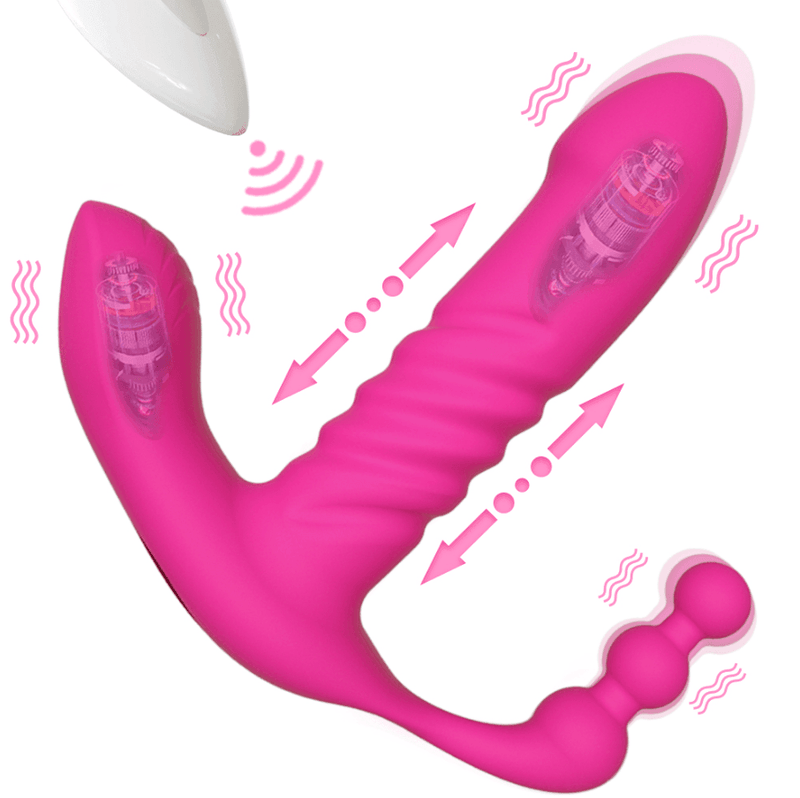 Lover 3 em 1 - Vibrador para Clitóris, Ponto G e Ânus com Controle Remoto a Distância - Promo