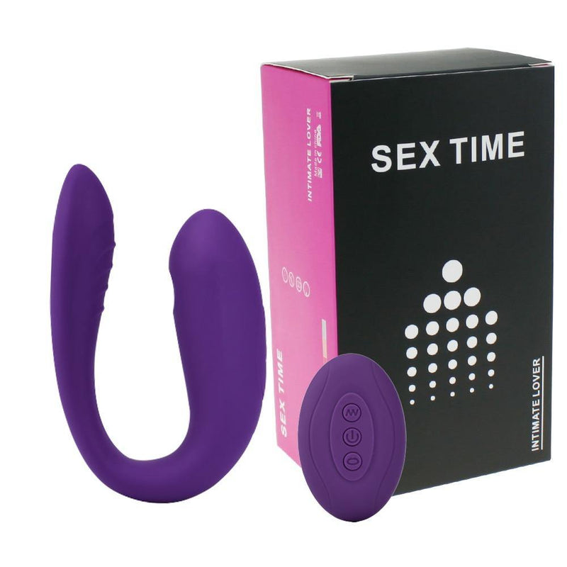 Vibrador de Casais com Estimulador de Ponto G & Sugador de Clitóris - Sex Time