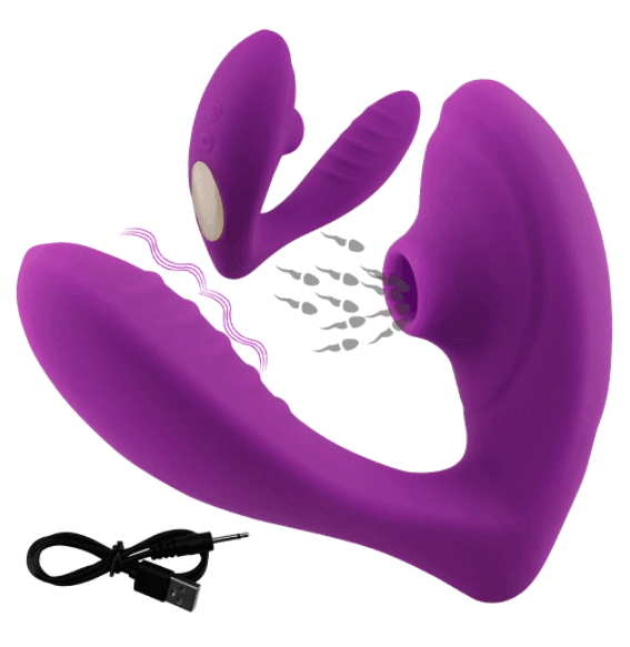 Vibrador de Ponto G e Sugador de Clitóris com 10 Níveis - Absolut - Promo