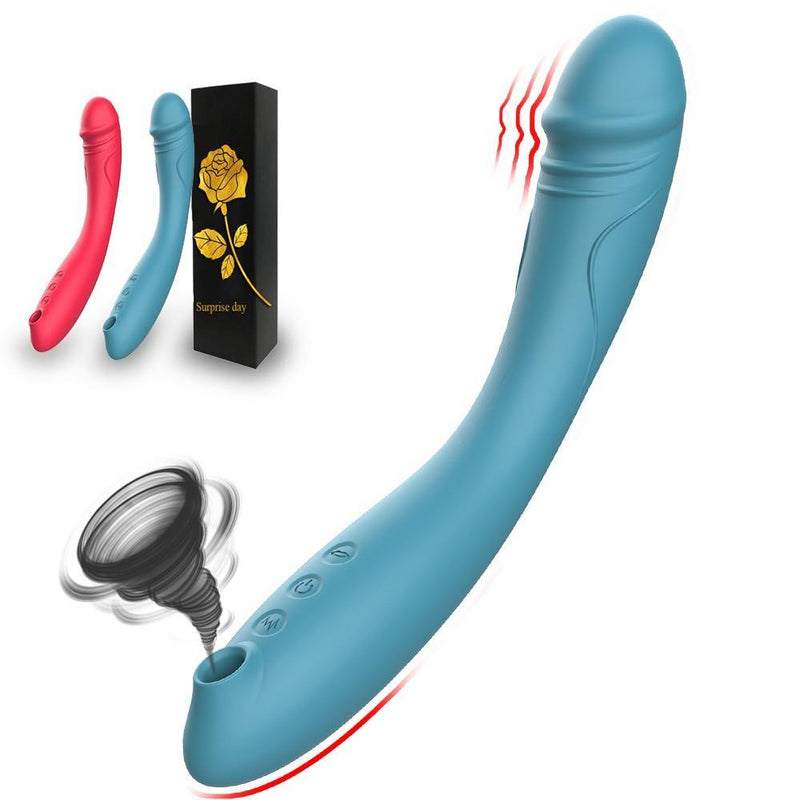 Vibrador Feminino 2 em 1 Dildo Consolo e Sugador de Clitóris - TwoLoves