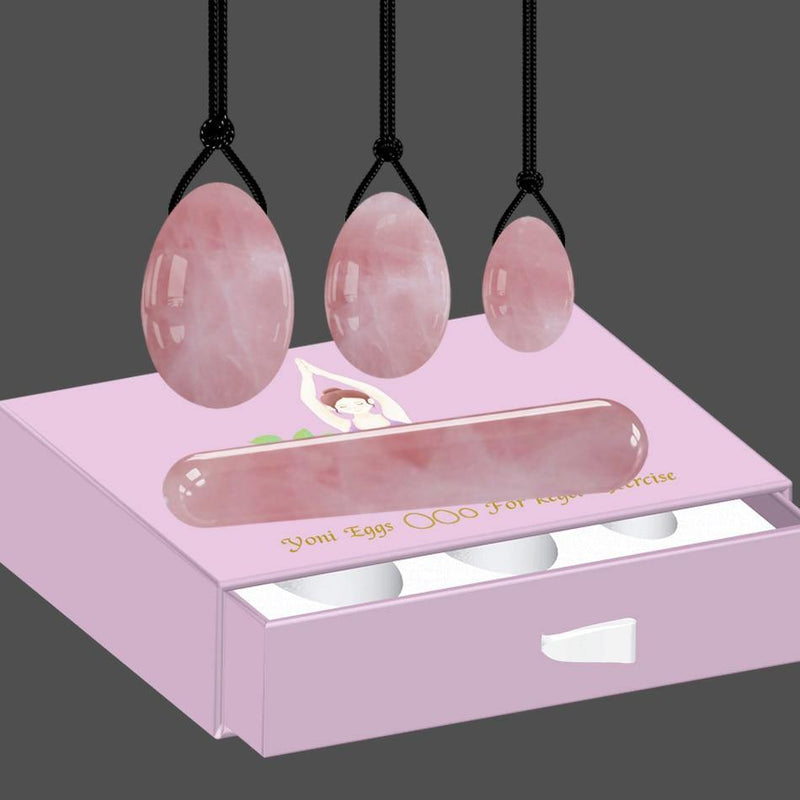 Yoni Egg de Quartzo Rosa - Fortalecedor dos Músculos Vaginais